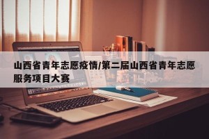 山西省青年志愿疫情/第二届山西省青年志愿服务项目大赛